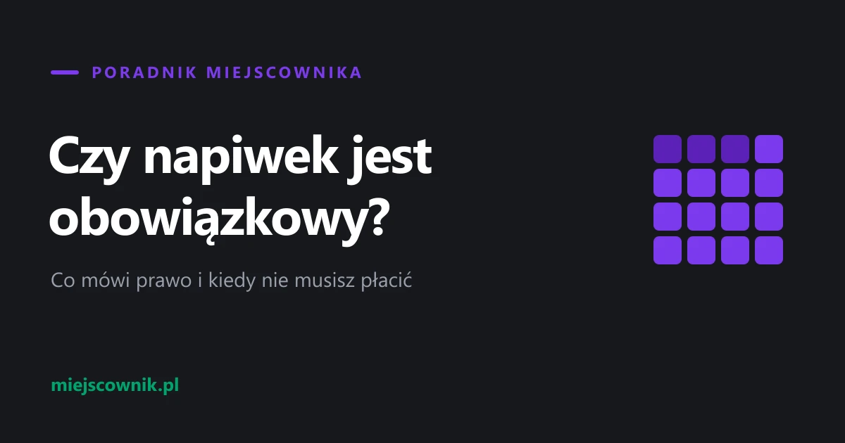 Czy napiwek jest obowiązkowy w Polsce?