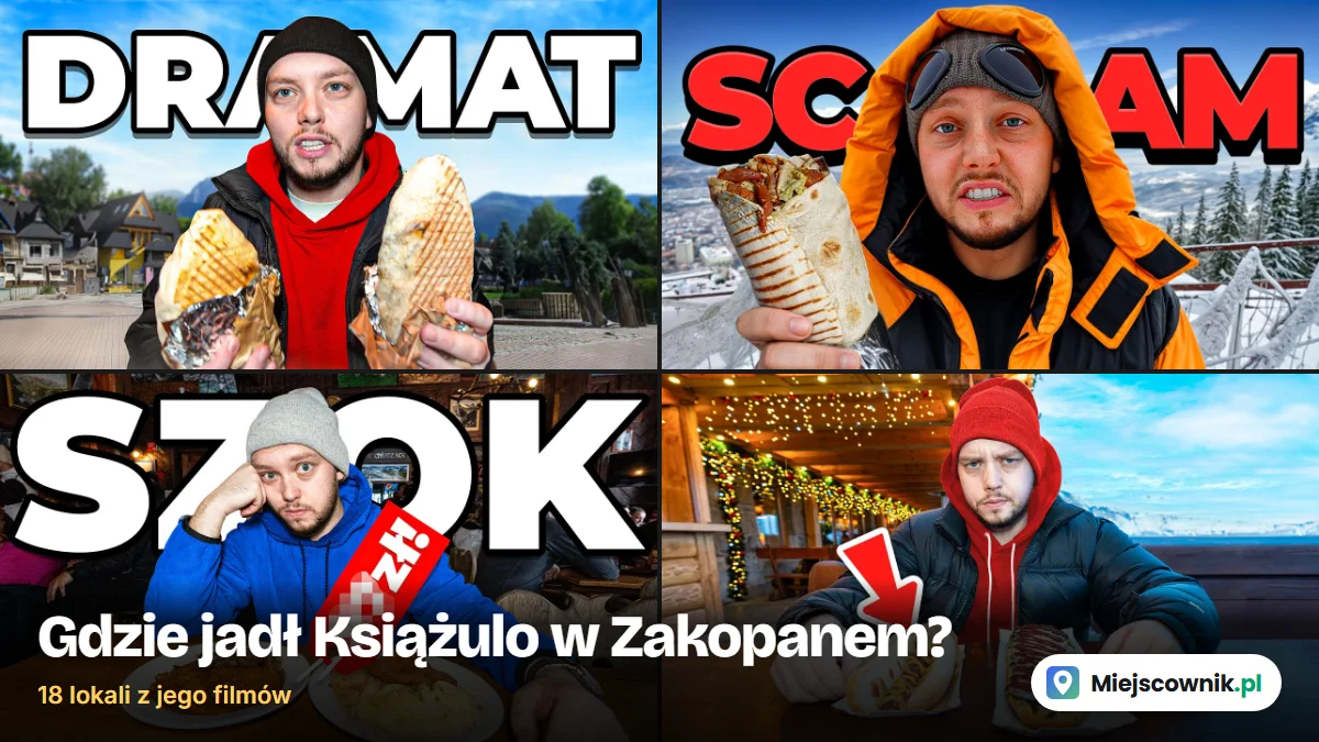 Gdzie jadł Książulo w Zakopanem: kolaż miniatur jego filmów