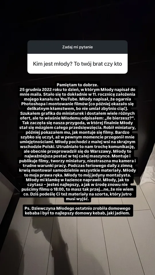 Relacja Książula na Instagramie: pytanie, kim jest Młody, i długa odpowiedź o tym, jak zaczęła się ich współpraca