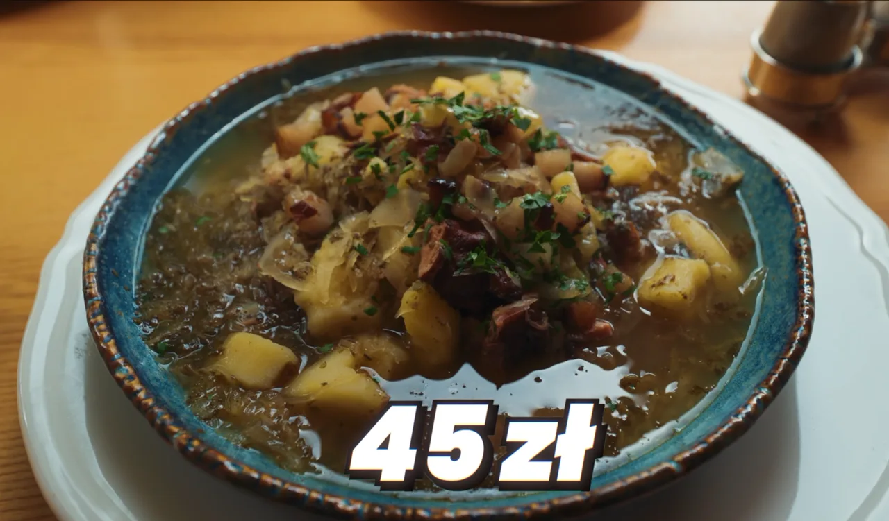 Kwaśnica za 45 zł w restauracji Harnaś w Kościelisku