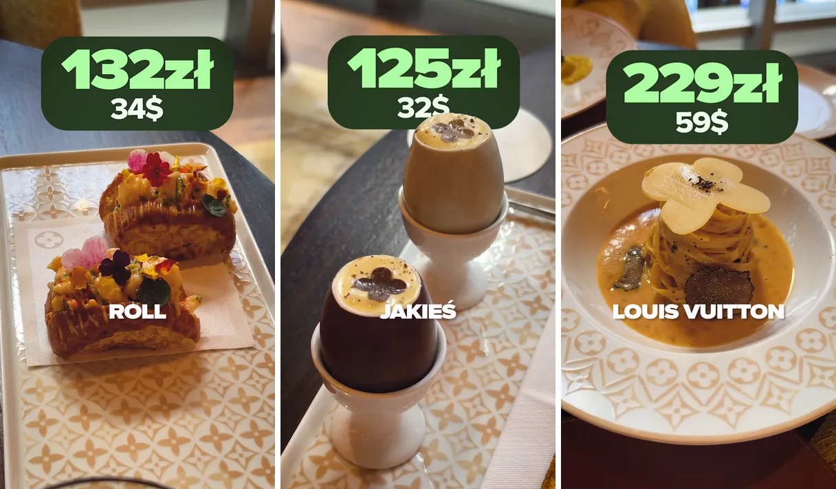Lobster roll za 34 dolary, jajka z truflą za 32 dolary i tagliolini z truflą za 59 dolarów w restauracji Louis Vuitton