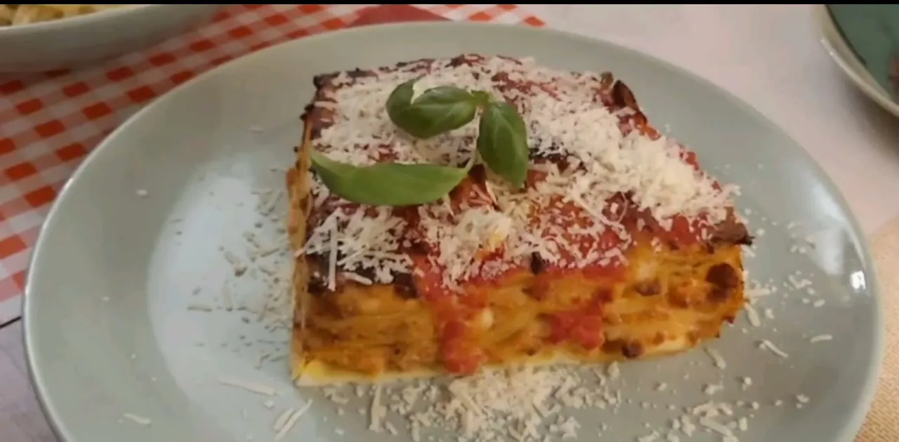 Lasagne w trattorii Karczochy u Marii w Krakowie