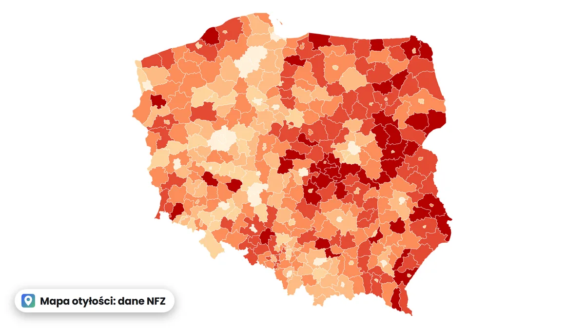 Mapa otyłości w Polsce: sprawdź swój powiat i miasto. Gdzie najwięcej osób z nadwagą lub otyłością?
